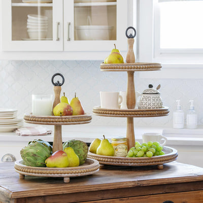 Wooden Tiered Display Stand, 16.5"