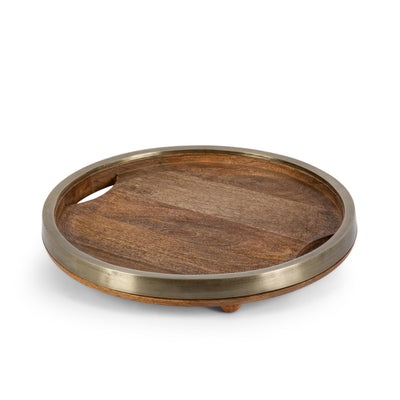 Mango Wood Round Trays, Set of 2