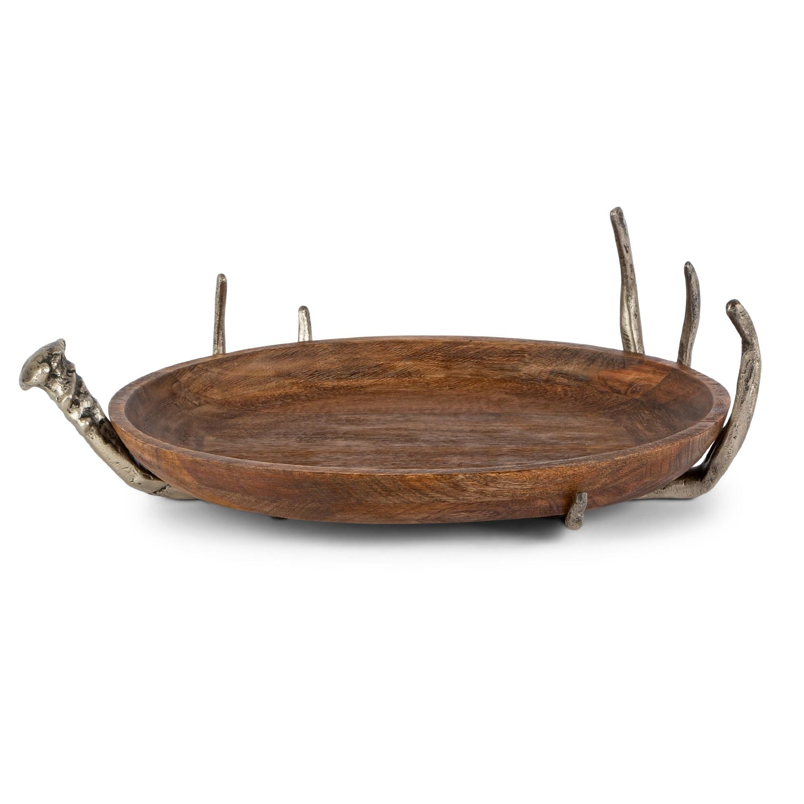 Mango Wood Tray with Antler Stand