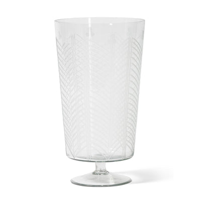 Canopy Pedestal Vase, Clear Glass