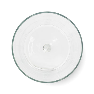 Canopy Pedestal Vase, Clear Glass
