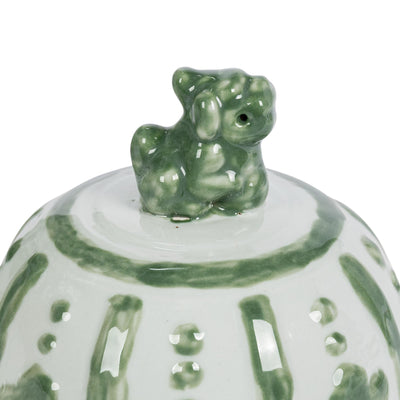 Embossed Floral Ginger Jar