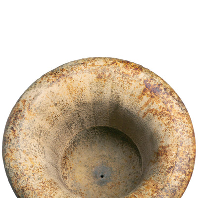 Fluted Metal Urn with Pedestal, 33"