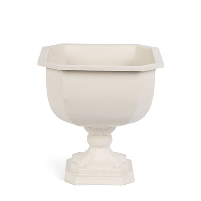 Faceted Chalice Planter, Soft White