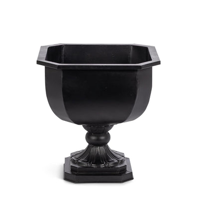 Faceted Chalice Planter, Noir