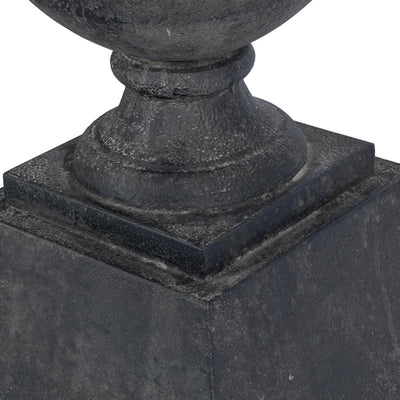 Aged Metal Entry Urn, Noir