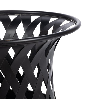 Woven Metal Classic Urn, Antiqued Black, Set of 2