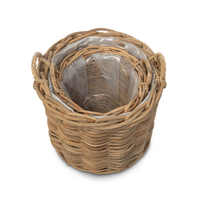 Handwoven Rattan Floor Basket
