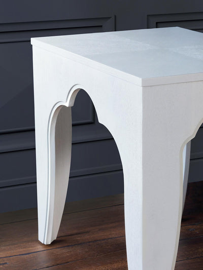Island Manor End Table, Whitewash