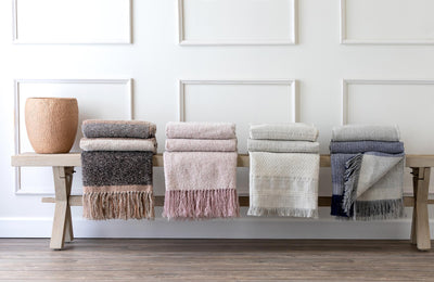 Diamond Pattern Alpaca Wool Throw
