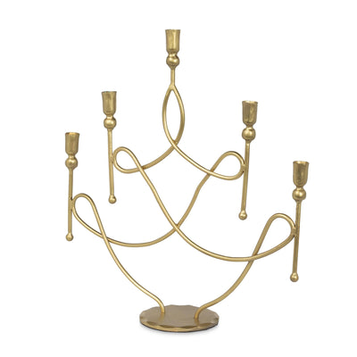 Scroll Candle Holder, 5 Arm