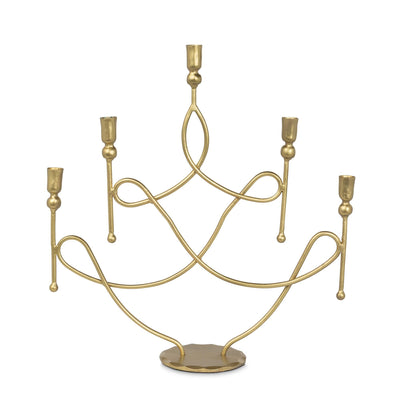 Scroll Candle Holder, 5 Arm