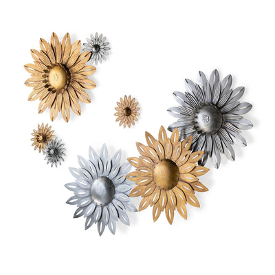 Aged Copper Wall Dahlia, Small