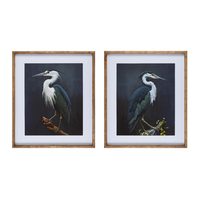 Birds of a Feather Framed Heron Wall Art, 2 Assorted Styles