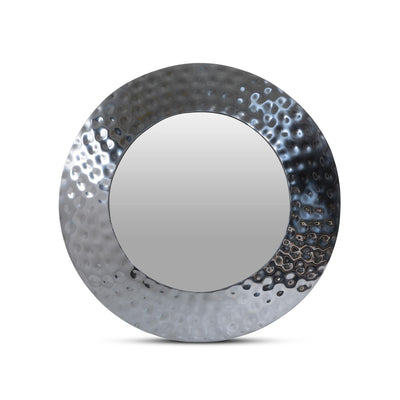 Hammered Pewter Portal Mirror, 15"