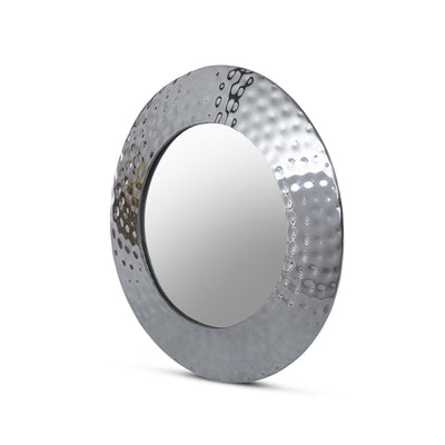 Hammered Pewter Portal Mirror, 15"