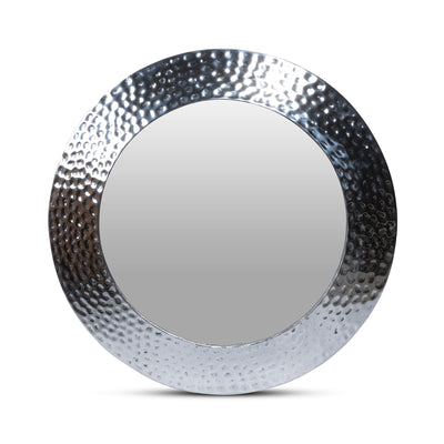 Hammered Pewter Portal Mirror, 24"