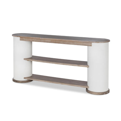Capsule Console Table, Silk Linen