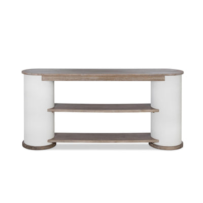 Capsule Console Table, Silk Linen