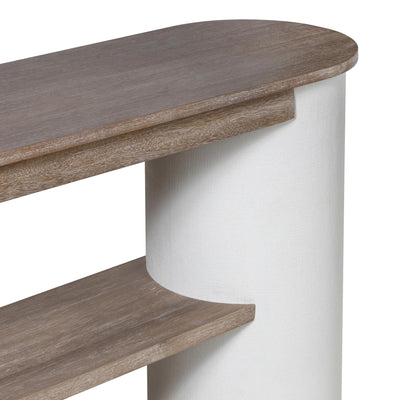 Capsule Console Table, Silk Linen