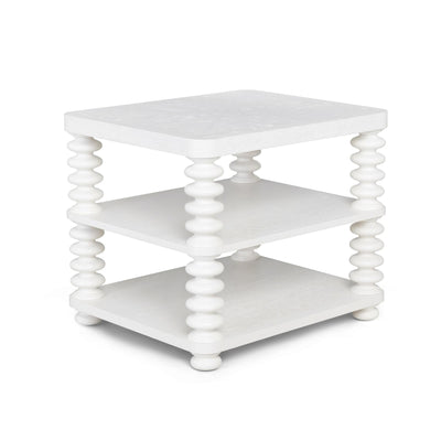 Oak Bluffs Lamp Table, Whitewash