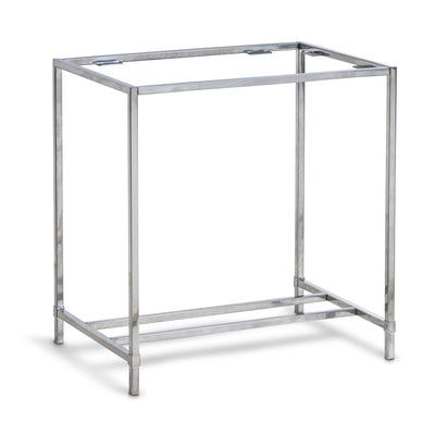 St. Tropez Table Base, Mirrored Silver