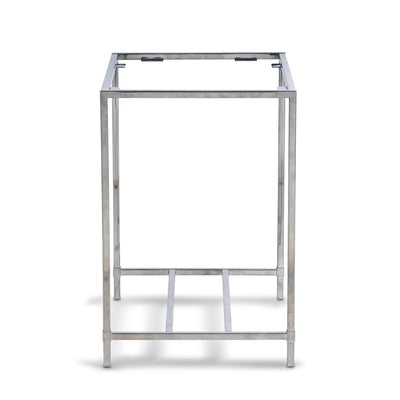St. Tropez Table Base, Mirrored Silver