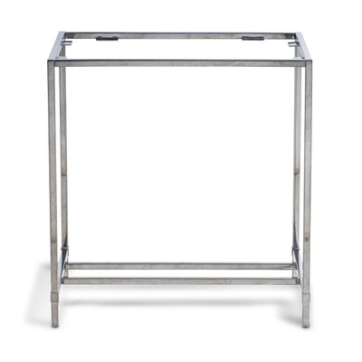 St. Tropez Table Base, Mirrored Silver