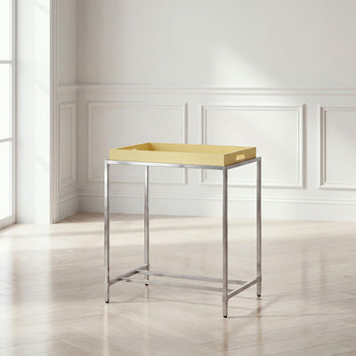 St. Tropez Table Base, Mirrored Silver