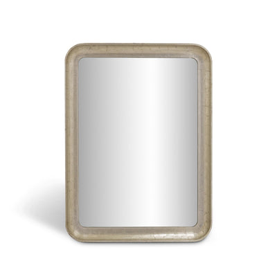 Cove Portrait Mirror, Champagne Silver Leaf