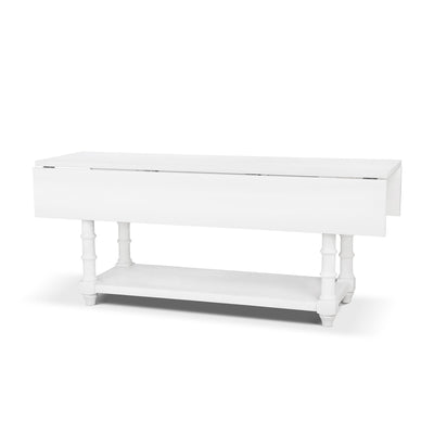Bimini Drop Leaf Table, Whitewash