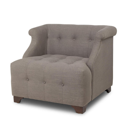 Scroll Arm Occasional Chair, Mocha