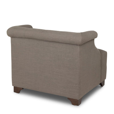 Scroll Arm Occasional Chair, Mocha