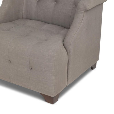Scroll Arm Occasional Chair, Mocha
