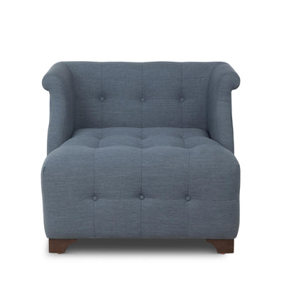 Scroll Arm Occasional Chair, Heathered Navy