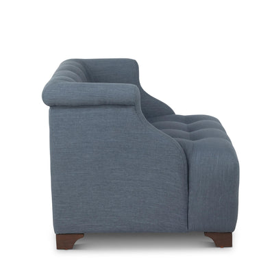 Scroll Arm Occasional Chair, Heathered Navy