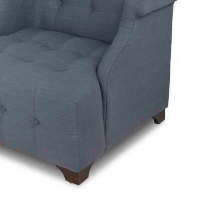 Scroll Arm Occasional Chair, Heathered Navy