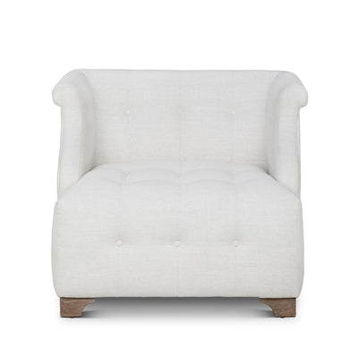 Scroll Arm Occasional Chair, Ivory