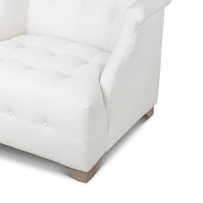 Scroll Arm Occasional Chair, Ivory
