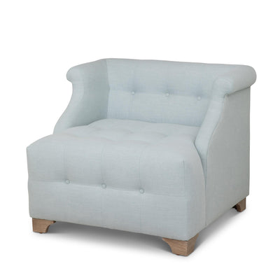 Scroll Arm Occasional Chair, Serene Sky