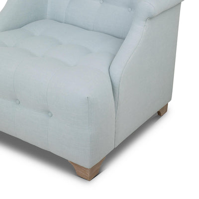 Scroll Arm Occasional Chair, Serene Sky