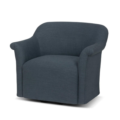 Bella Swivel Chair, Heathered Navy