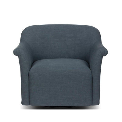 Bella Swivel Chair, Heathered Navy