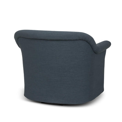 Bella Swivel Chair, Heathered Navy