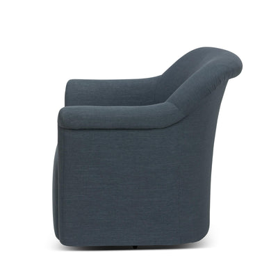 Bella Swivel Chair, Heathered Navy