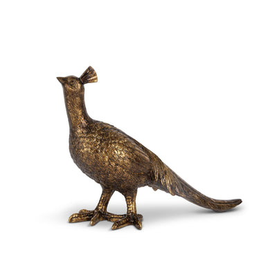 Bronze Resin Tabletop Pheasant, 12.2"L