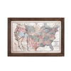 Lithograph Print United State Vintage Map