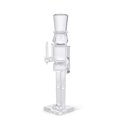 Clear Acrylic Nutcracker, 11.75"H