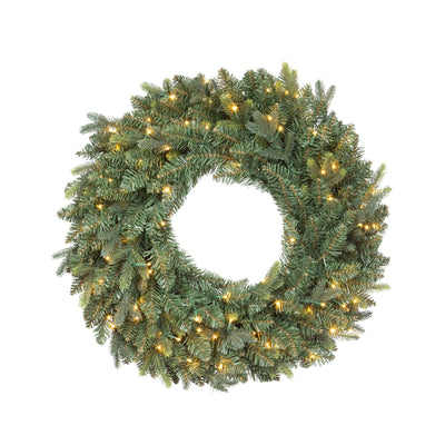 Montana Spruce Wreath, Multi Function w/ Soft Twinkle, 30"