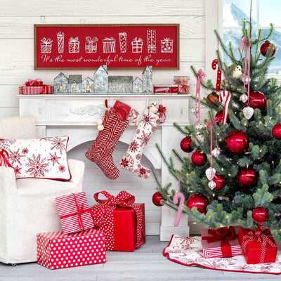 Snowflake Embroidered Tree Skirt